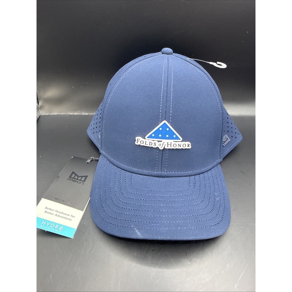 "Rare" NWT Folds of Honor MELIN A-Game Hydro Series Water Snapback Navy Blue Hat
